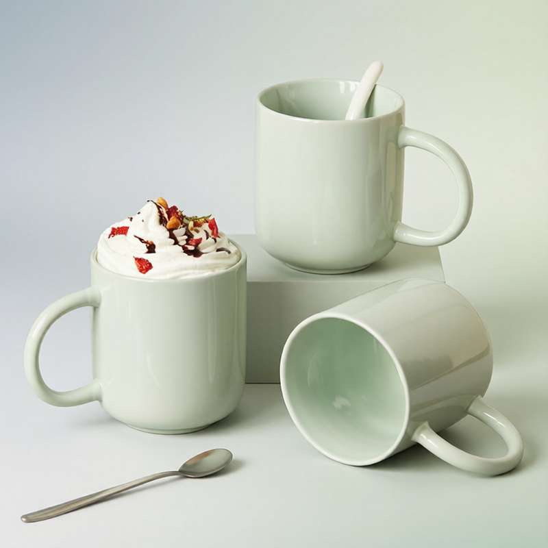 Light Celadon Large Capacity Ceramic Mug