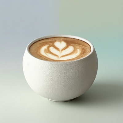 Matte White Textured Round Ceramic Coffee Cup