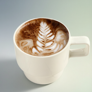 Pure White Layered Square Handle Stackable Ceramic Mug